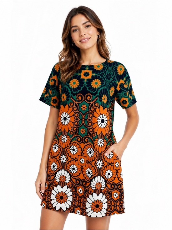 Maeve Dresses & Skirts - Anthropologie Maeve Floral Mod Mini Dress Medium Retro Boho 60s 70s EUC